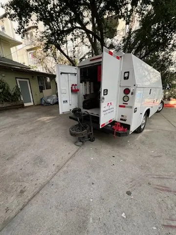Magnet Plumbing service vehicle on-site for Water Heater Repair in The Anaheim Resort